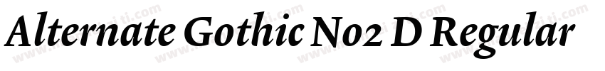 Alternate Gothic No2 D Regular字体转换